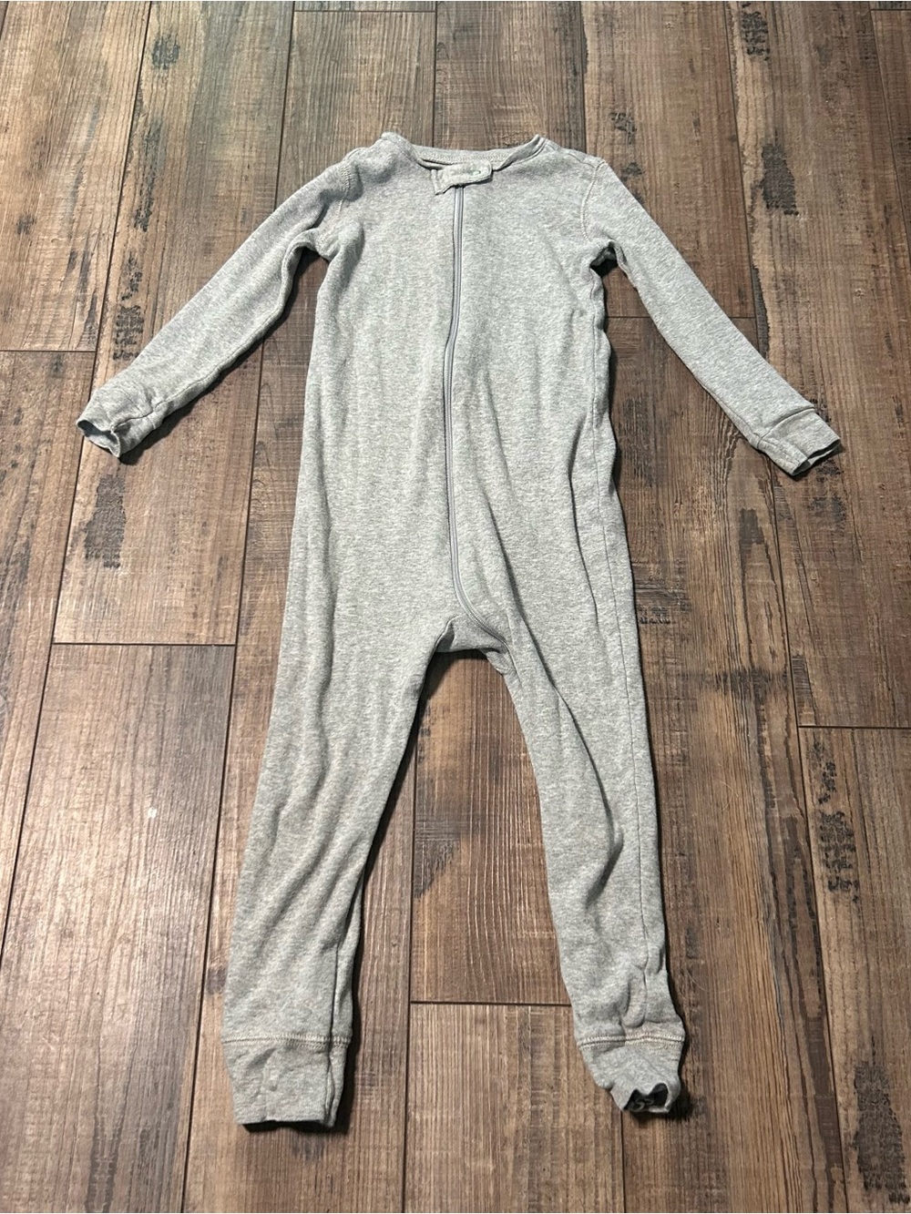 Primary One Piece Romper Sleeper Play Suit Size 3 Gray Organic Cotton
